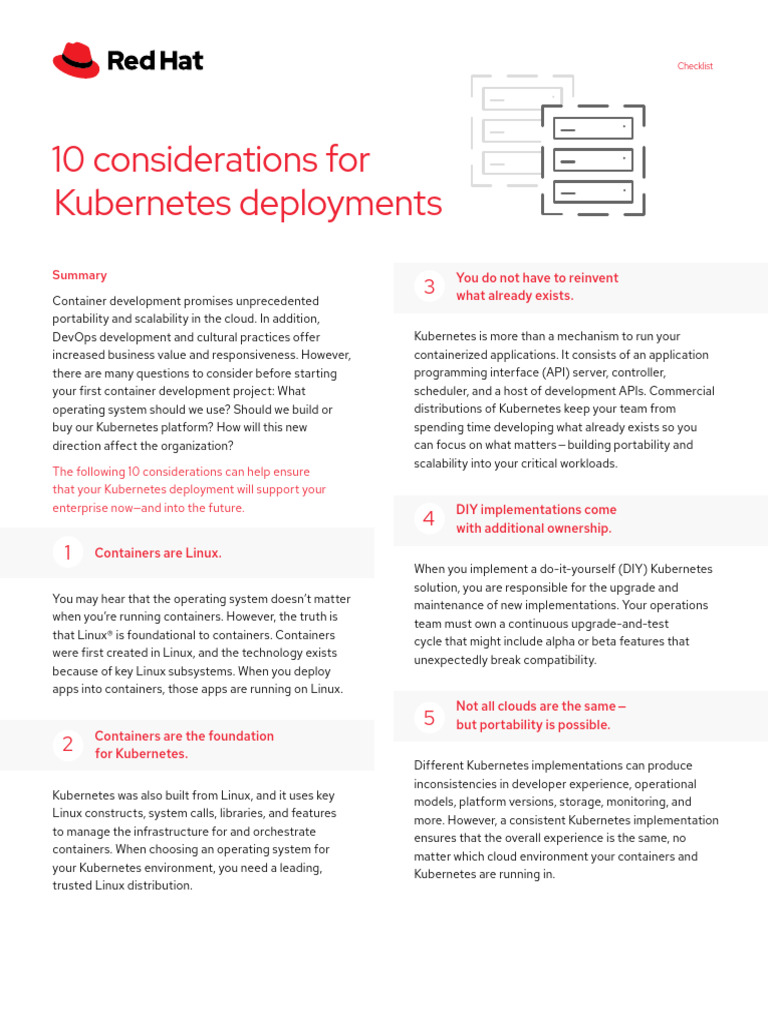 10 Things To Know Before To Deploy Kubernetes | PDF | Cloud Computing ...