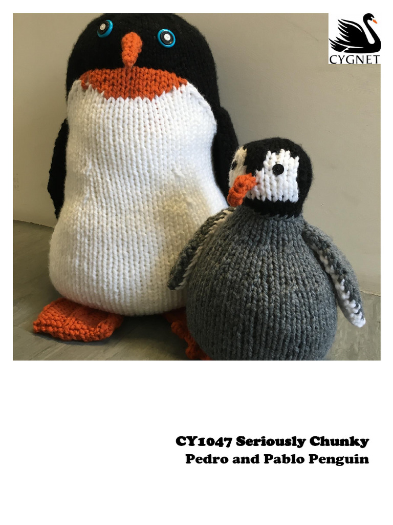 Penguin Knitting Patterns: Pedro & Pablo | PDF | Knitting | Fibers