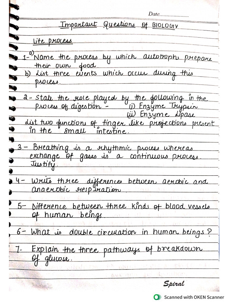 Life Process Pyq+ Diagram Based + Activity Based Ques. | PDF