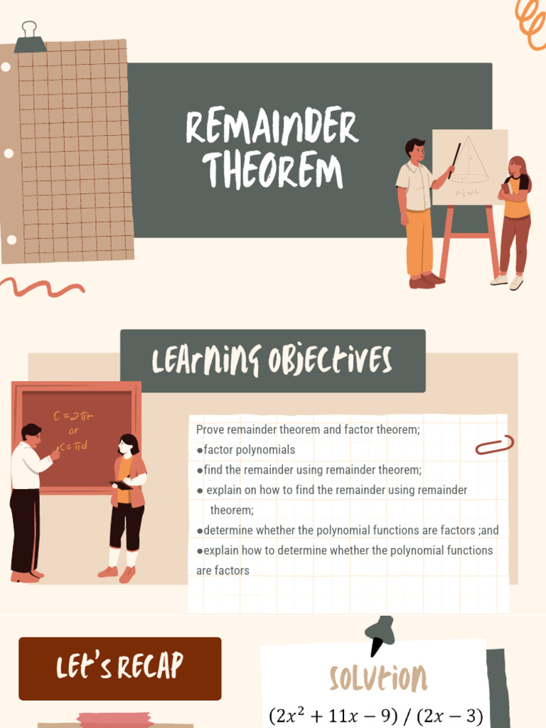 Remainder and Factor Theorems Explained | PDF