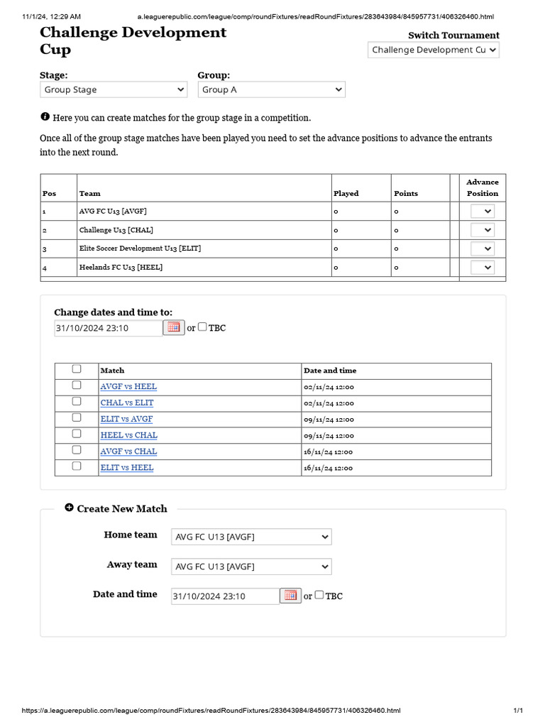 Group A | PDF | Sports