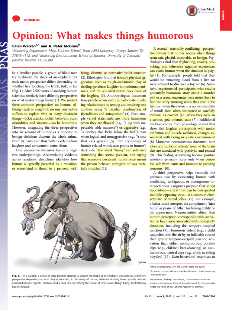 READ What Makes Things Humorous - McGraw - Warren | PDF | Humour | Jokes