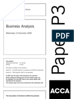 Business Analysis: Wednesday 10 December 2008