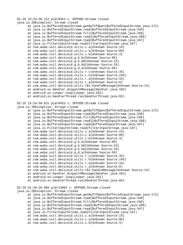 Java IOException: Stream Closed Errors | PDF | Concurrent Computing ...