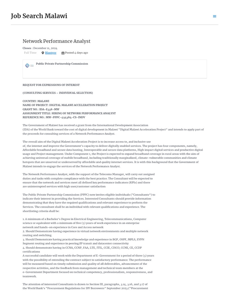 Network Performance Analyst Opportunity | PDF | Cisco Certifications ...
