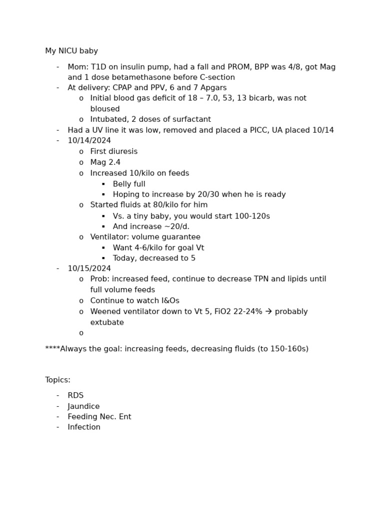 My NICU Baby | PDF