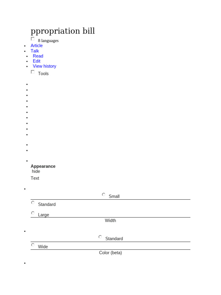 Ppropriation bill pdf appropriation bill separation of powers