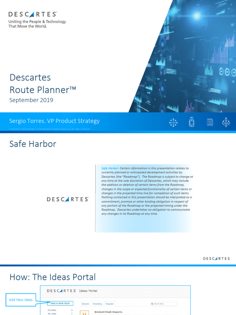 Descartes Route Planner Overview 2019 | PDF | Computing | Computer Science
