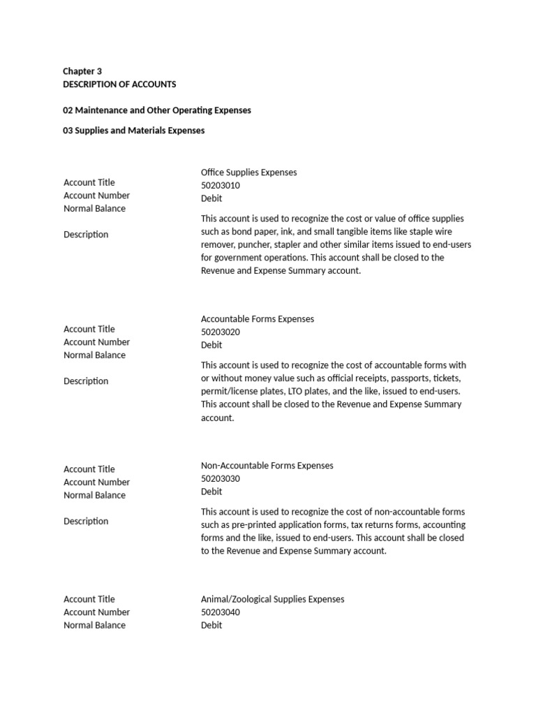 Account Titles for Government Expenses | PDF | Debits And Credits | Expense