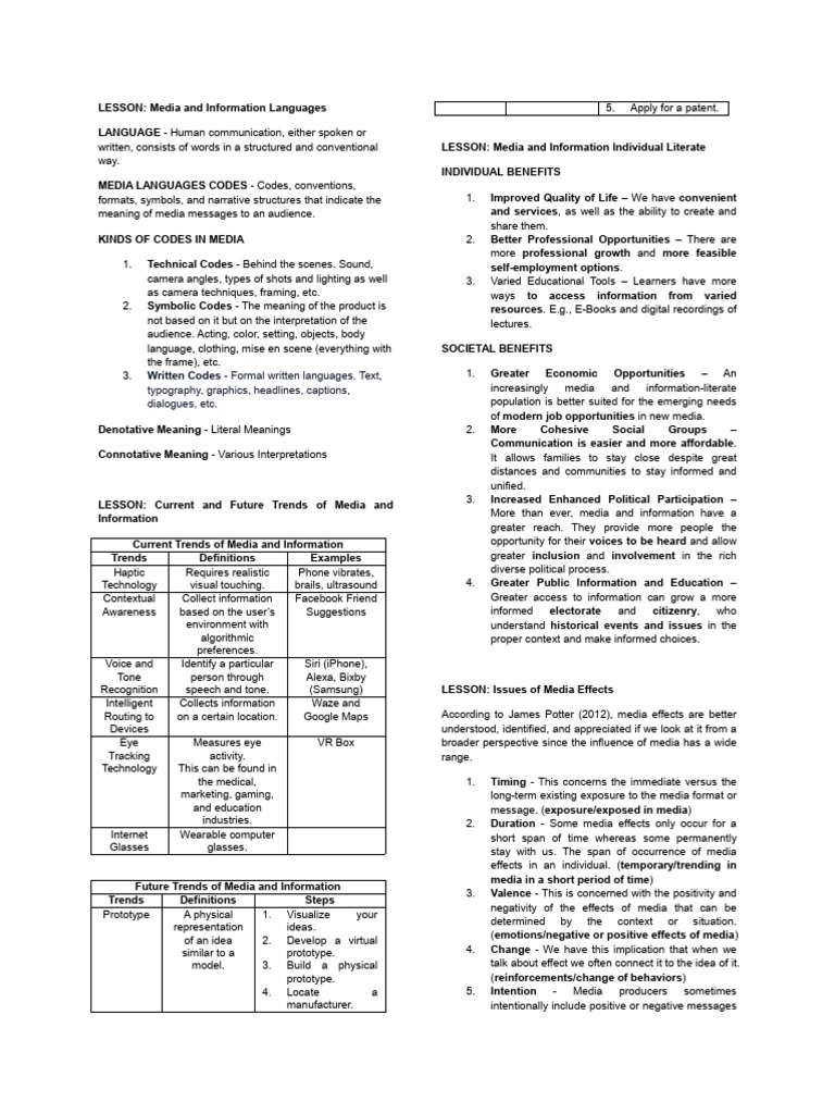 Media and Information Literacy Overview | PDF | Information | Literacy