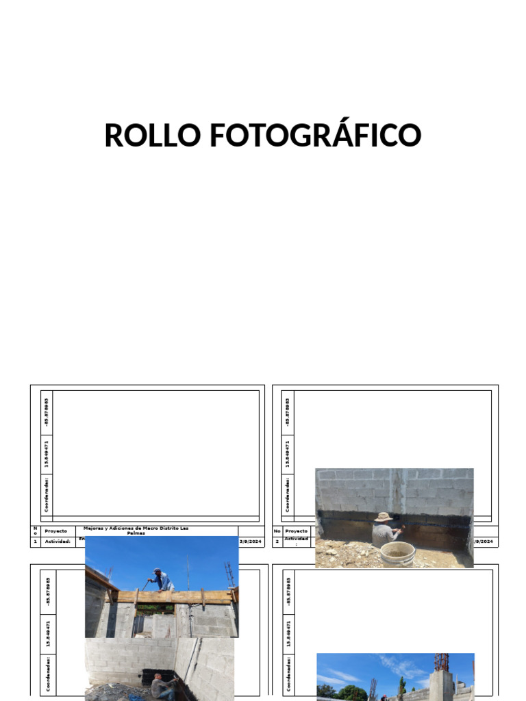 Rollo Fotográfico 1 | PDF | Construyendo tecnología | Materiales