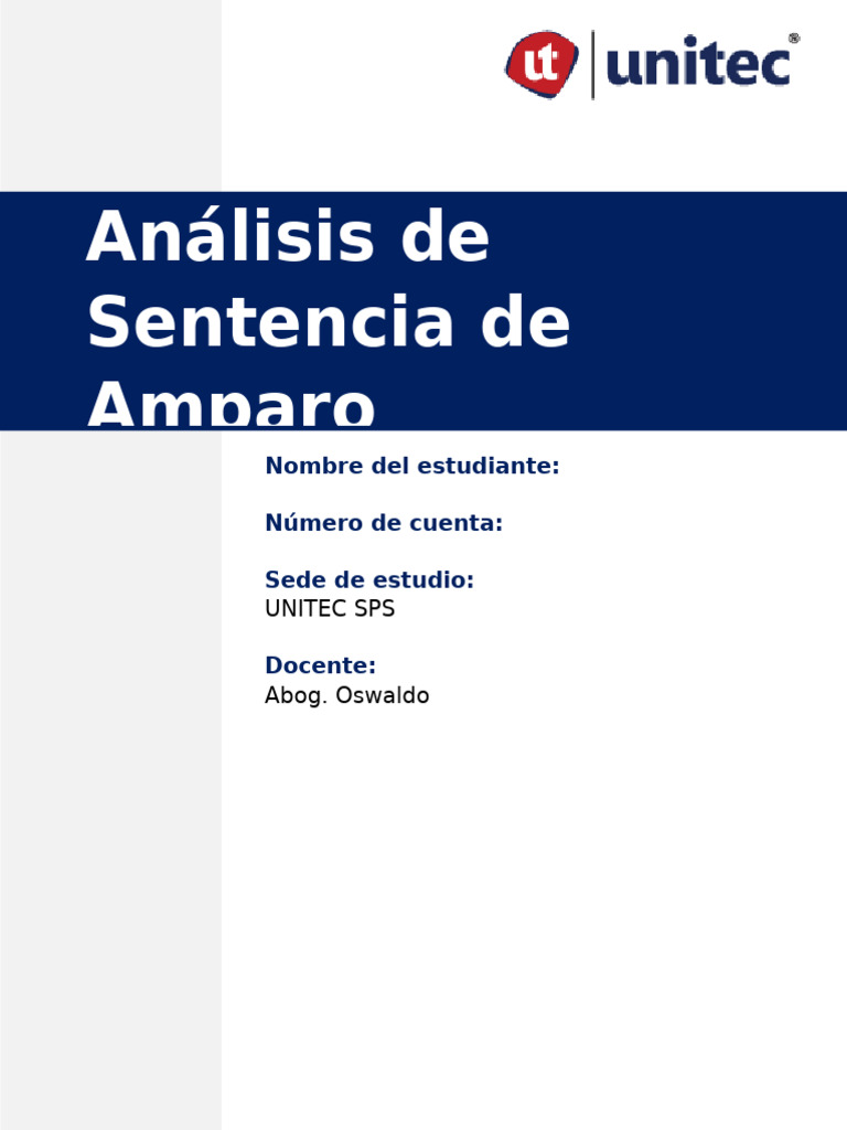 Análisis del Recurso de Amparo en Honduras | PDF | Debido al proceso ...