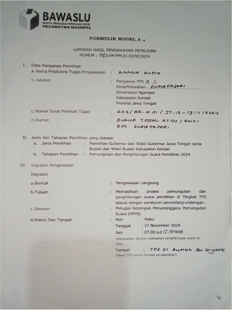 Form A4 | PDF