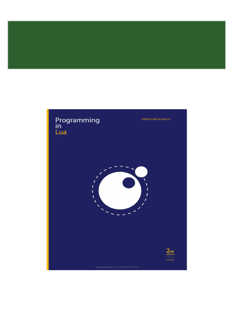 Instant download Programming in Lua 2nd Edition pdf all chapter | PDF ...