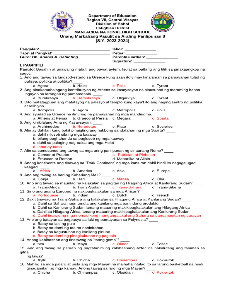 2nd AP8 | PDF