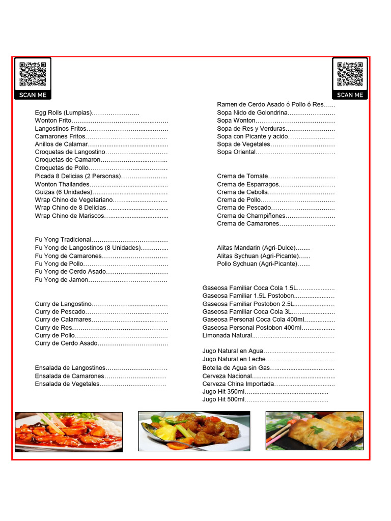 Menu Ultimo Restaurante 2023 Noviembre | PDF | Mariscos | Ingredientes ...