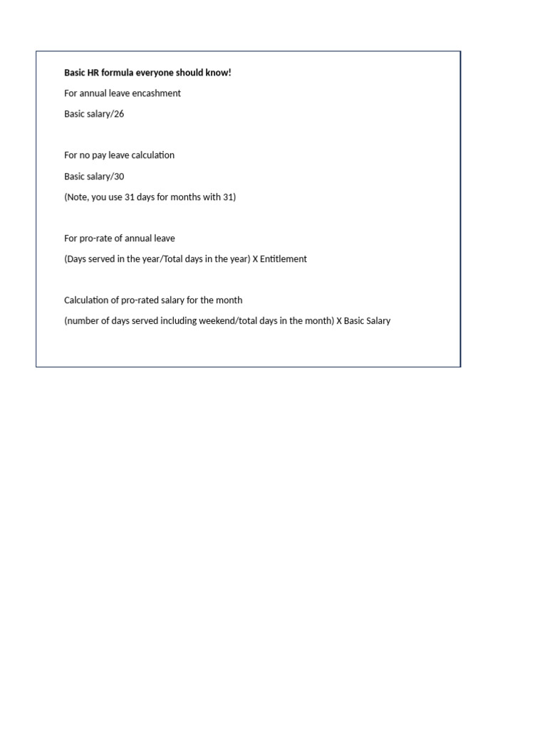 Notice Period Calculation Guidelines | PDF
