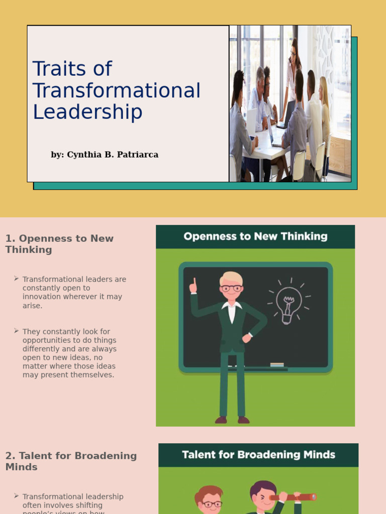 Traits of Transformational Leadership | PDF