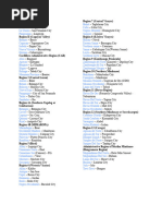 List of 17 Philippine Regions and Provinces | PDF | Luzon | Mindanao