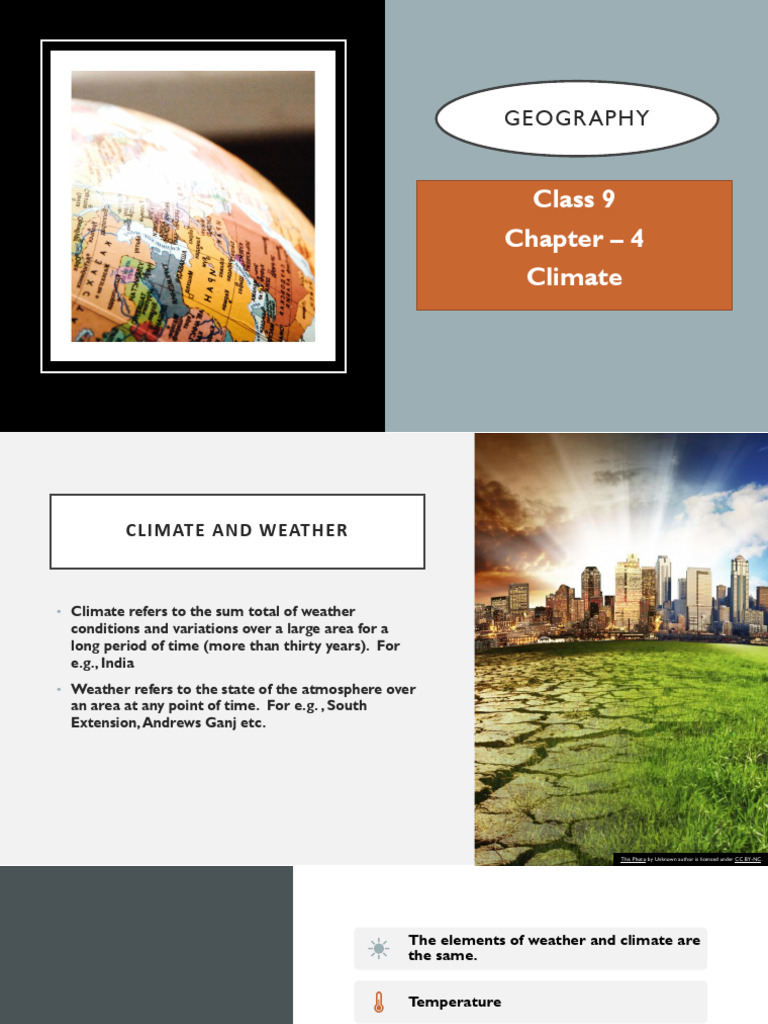 Class 9 Geography: Climate Overview | PDF | Wound | Jet Stream