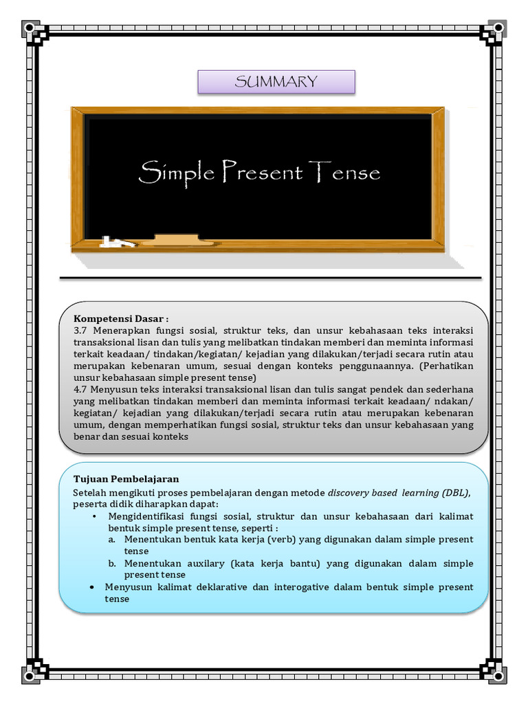 Simple Present Tense Guide | PDF | Grammatical Number | Verb