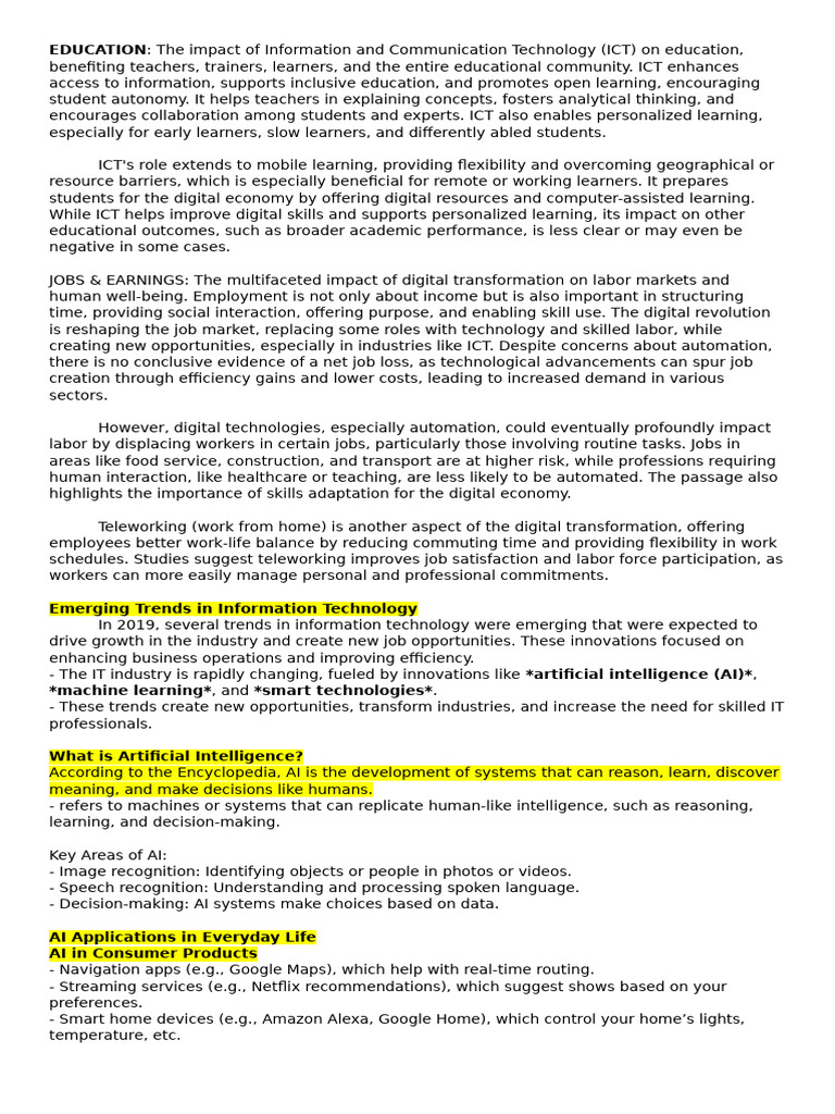 Emerging Trends in Information Technology | PDF | Virtual Reality ...