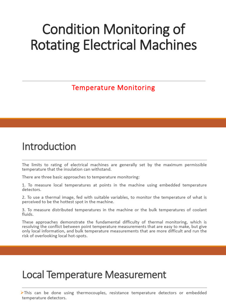 Temperature Monitoring in Electrical Machines | PDF | Transformer ...