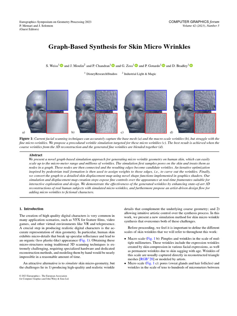 Graph-Based Micro Wrinkle Simulation | PDF | 3 D Computer Graphics | Shader