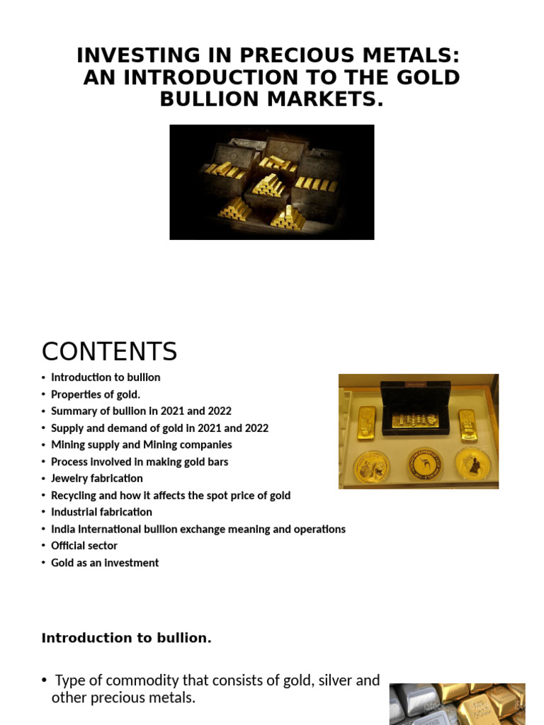 Investing in Precious Metals | PDF | Precious Metals | Gold As An ...