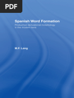 SPA 430 Spanish Word Formation Productive Derivational Morphology ...