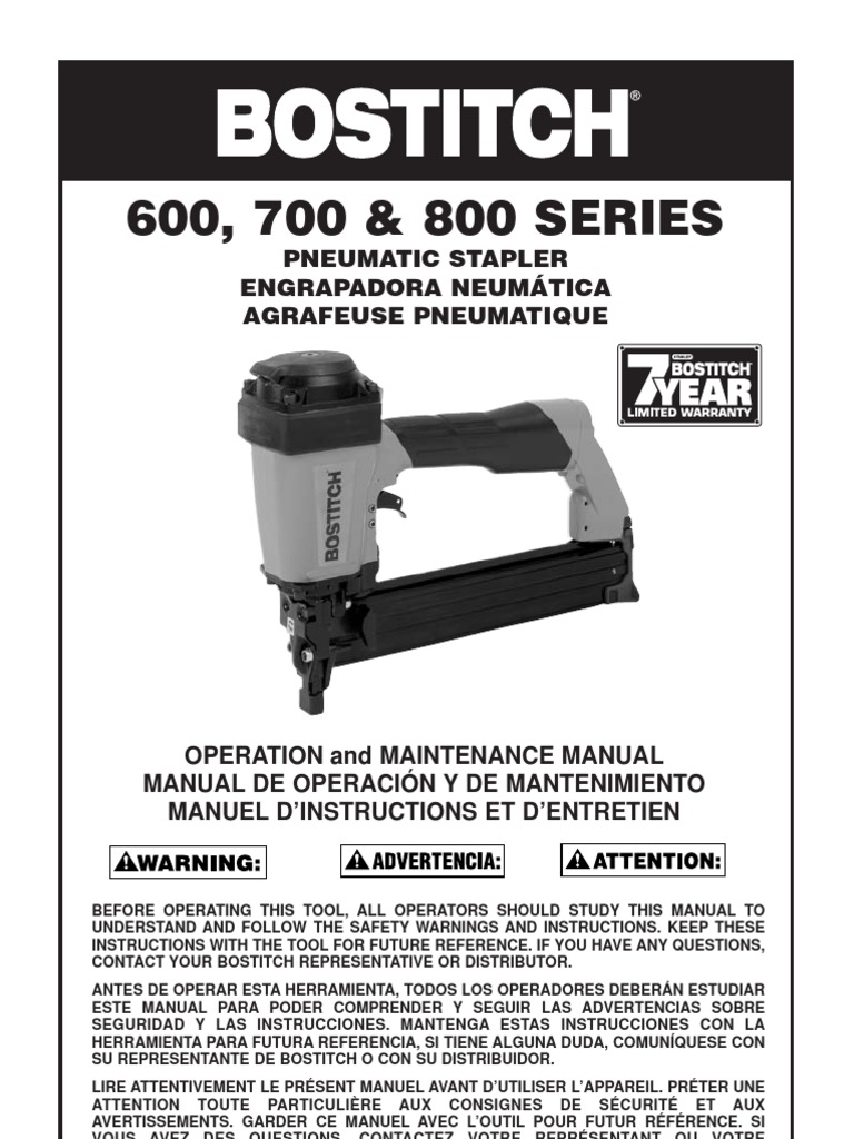 Bostitch 650S4 Manual Trigger (Firearms) Filtration