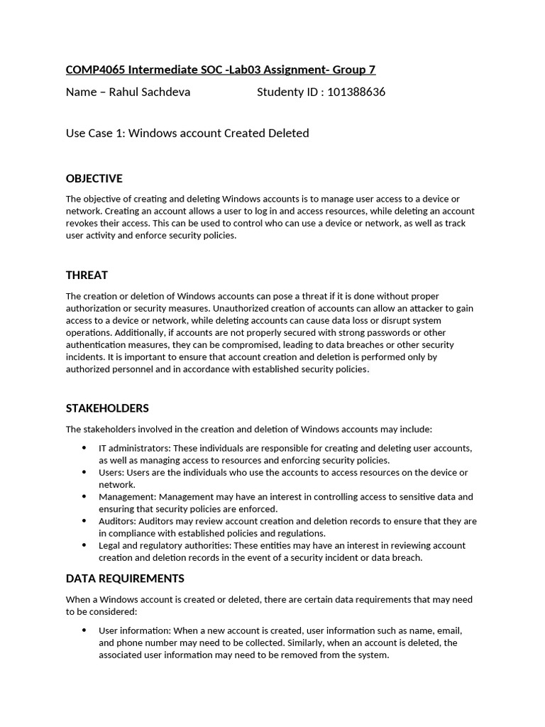 Windows Account Management Security Guide | PDF | User (Computing ...