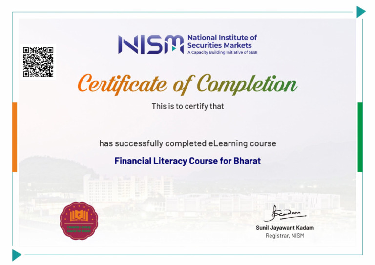 Financial Literacy for Bharat Financial Literacy Course for Bharat