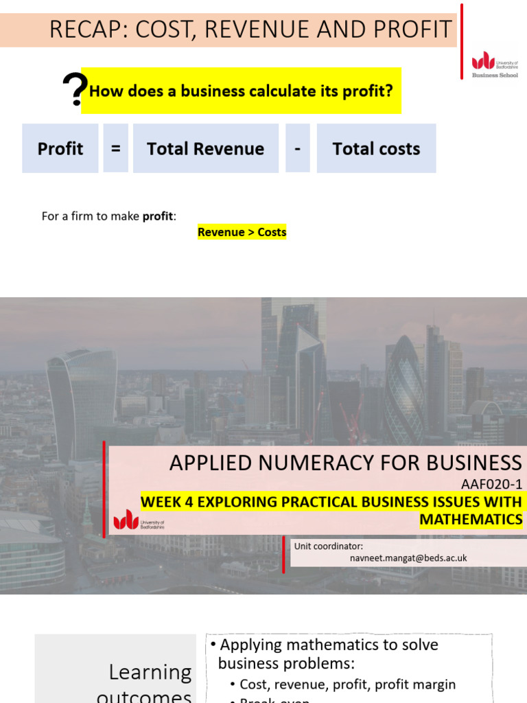 Business Profit Calculation Guide | PDF | Interest | Gross Income