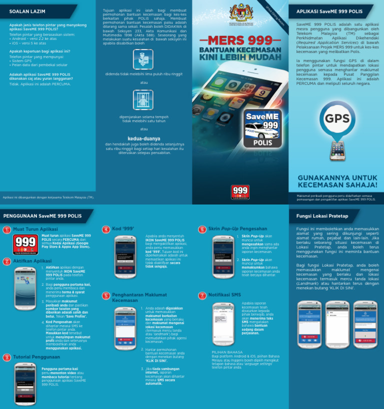 Aplikasi SaveME 999 untuk Kecemasan | PDF