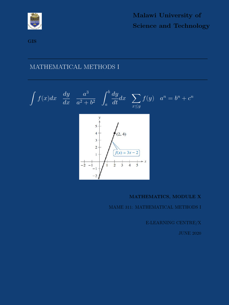 MAME311 Module Finalcopy 01092020 1 | PDF | Function (Mathematics ...