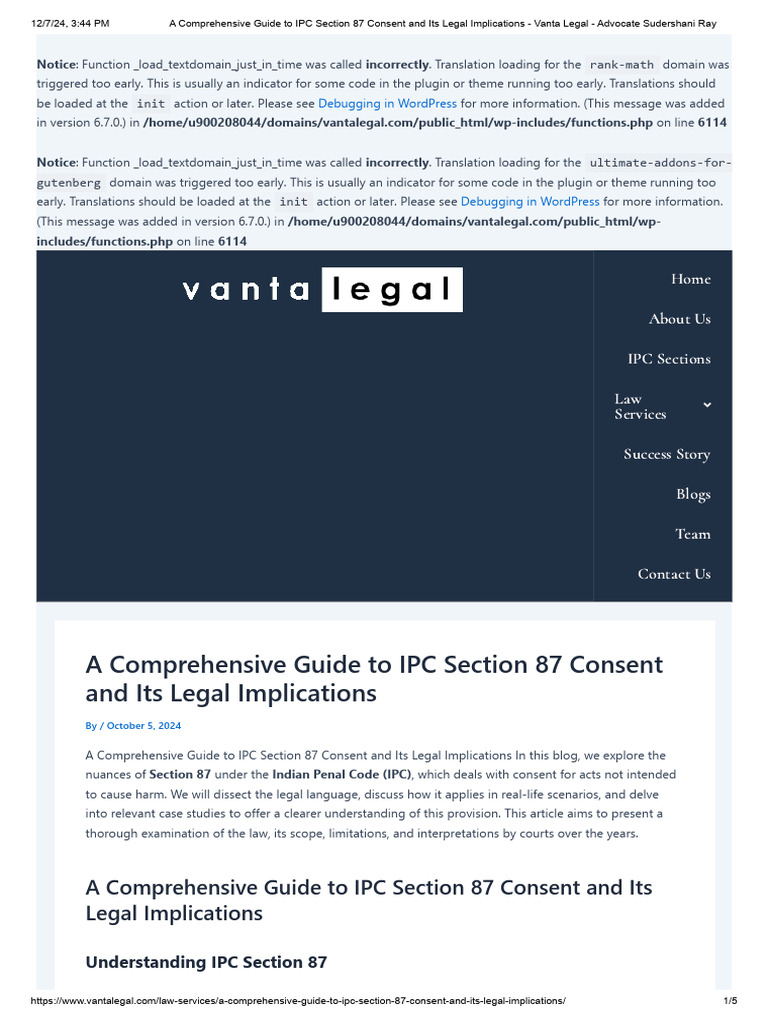 A Comprehensive Guide to IPC Section 87 Consent and Its Legal ...