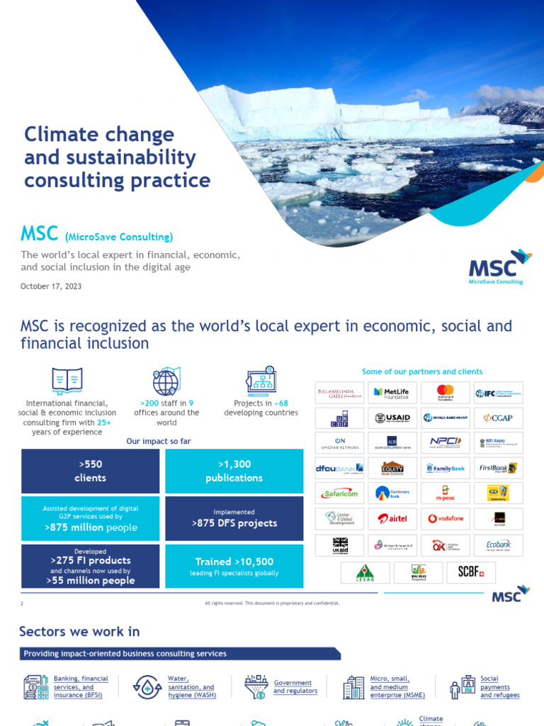 MSC Climate Change Consulting Overview | PDF | Climate Resilience ...
