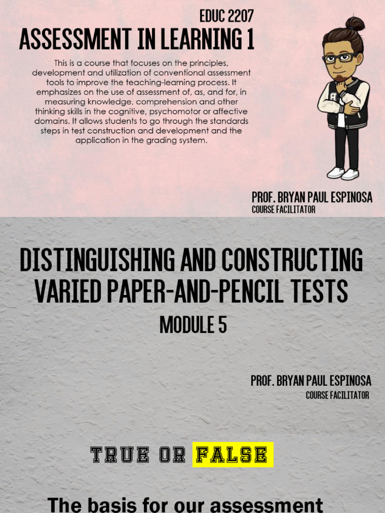 Module+5 +Planning+a+Test+and+Construction+of+Various+PAP+Tests | PDF ...