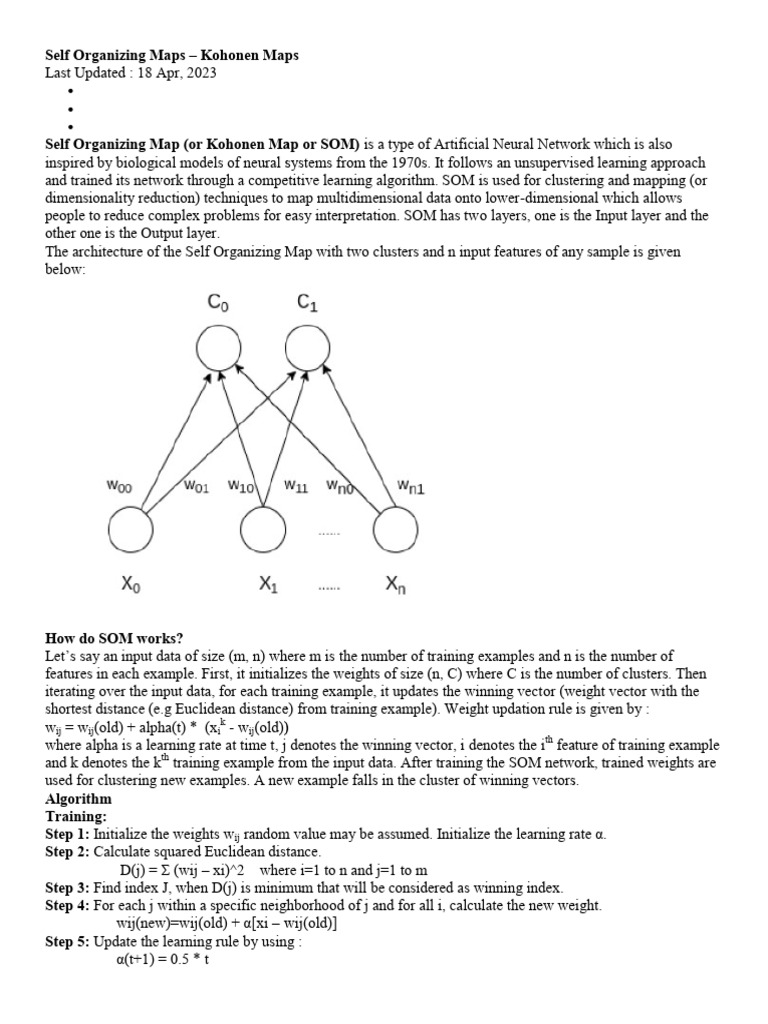 Understanding Self Organizing Maps | PDF | Artificial Neural Network ...