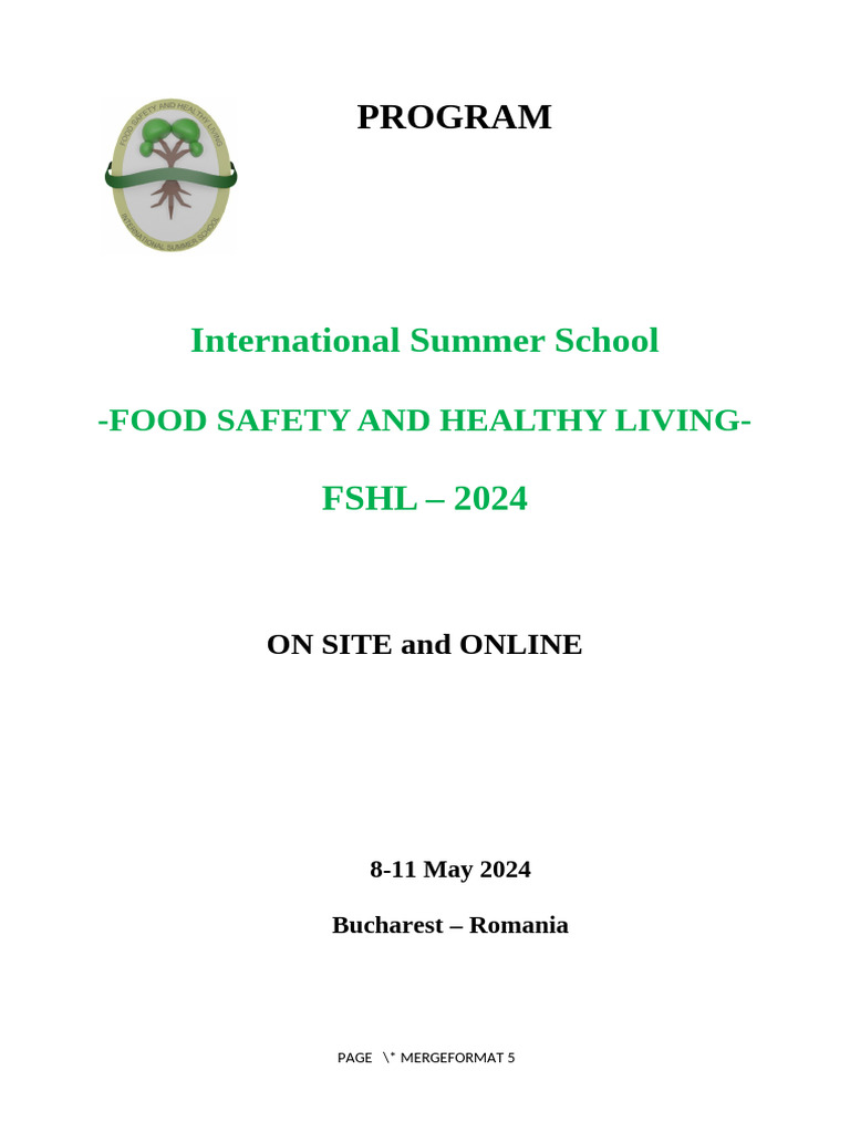 03 Program Summer School FSHL 2024 | PDF | Medicine | Health Care