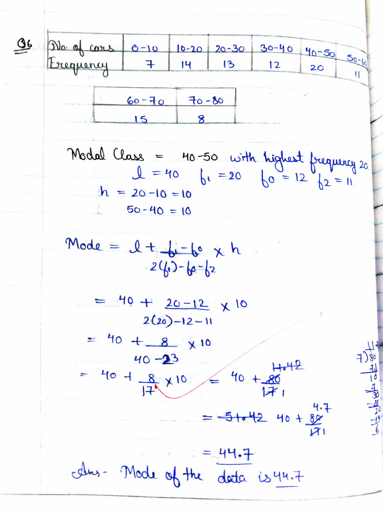 CH 14 Part 2 Statistics1 Hand Written Notes | PDF