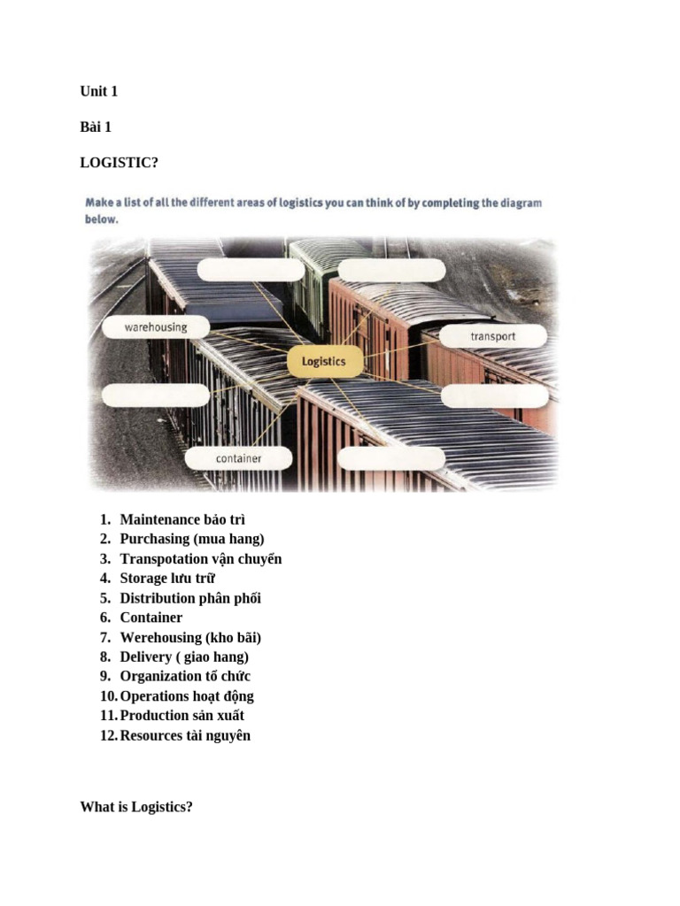 Understanding Logistics Concepts | PDF | Logistics | Warehouse