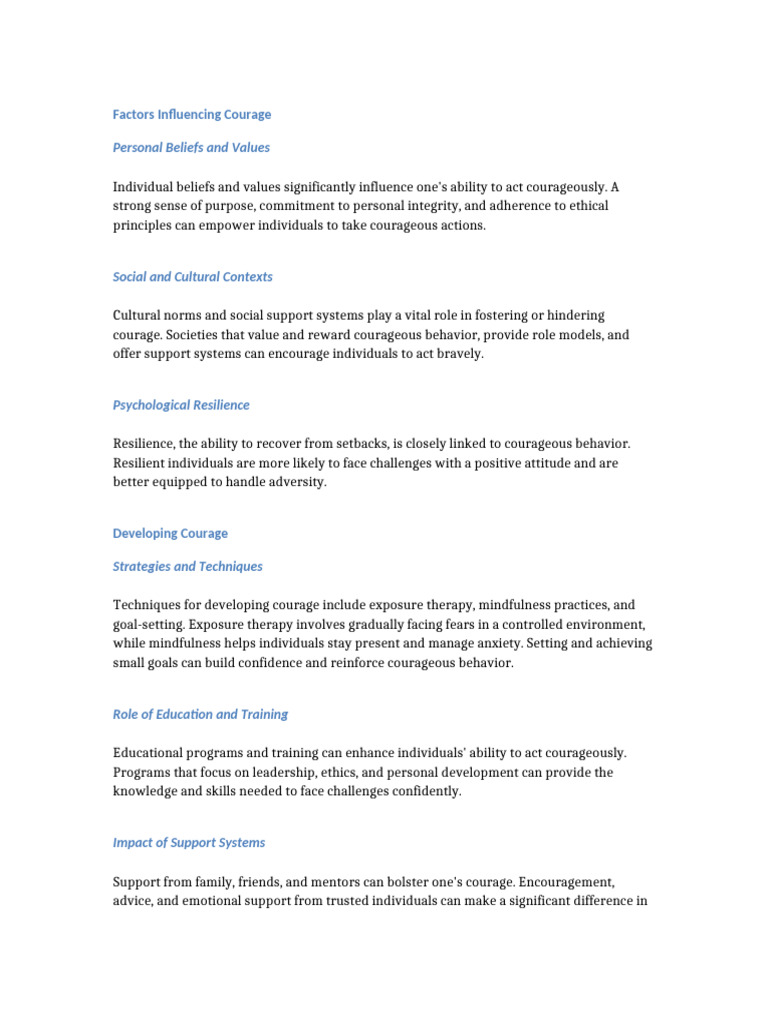 Courage Project Pages11to15 | PDF | Psychological Resilience | Courage