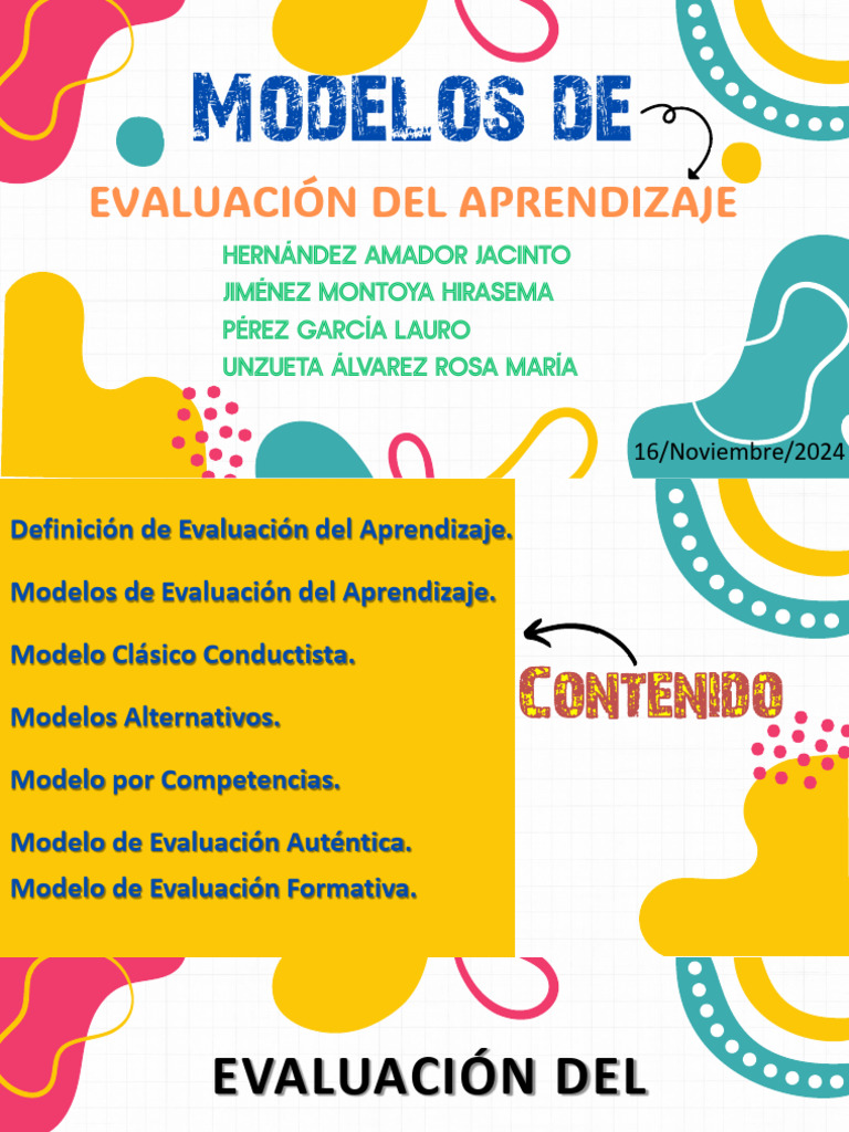 Modelos de Evaluación del Aprendizaje | PDF | Evaluación | Aprendizaje