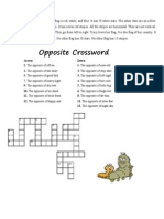 Easy Opposites Crossword