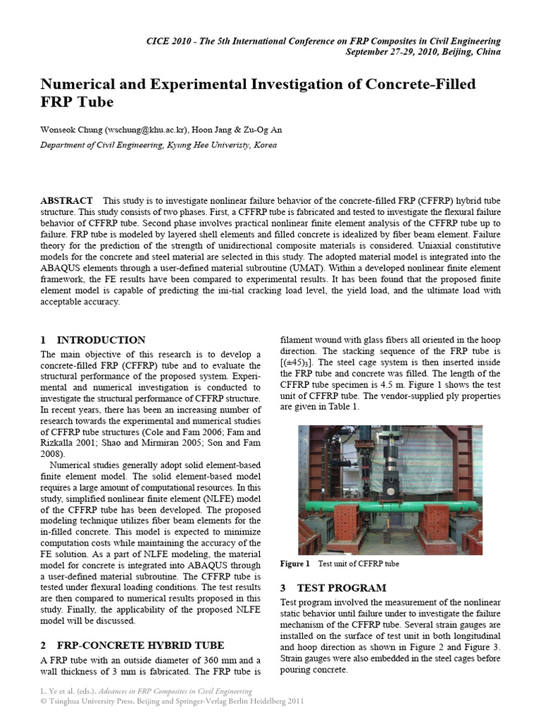 Chung - Numerical and Experimental Investigation of Concrete-Filled FRP ...