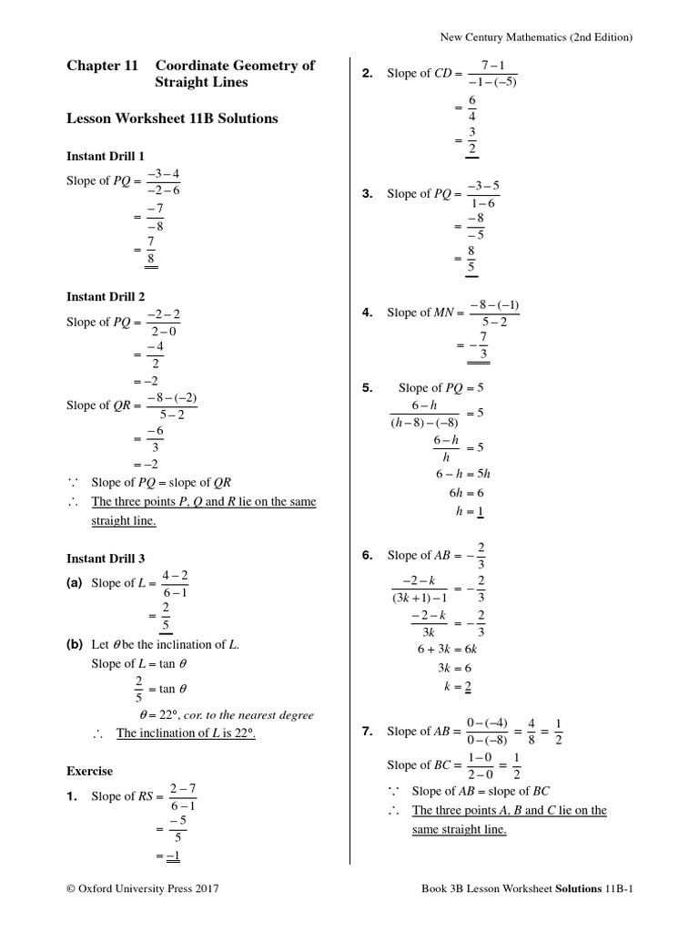 WS3B11B_sol | PDF | Slope | Line (Geometry)