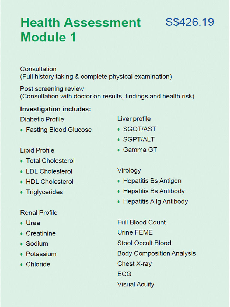 Health Assessment Module 1 | PDF