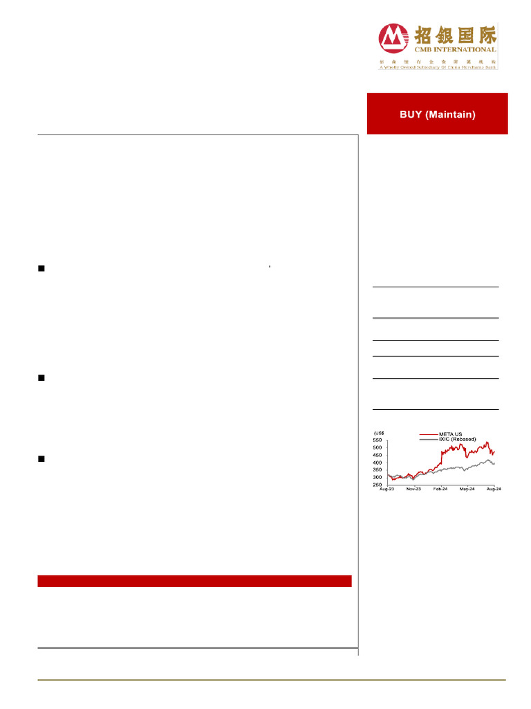 Meta Q2 2024 Earnings Report Summary | PDF | Investing | Financial Analyst